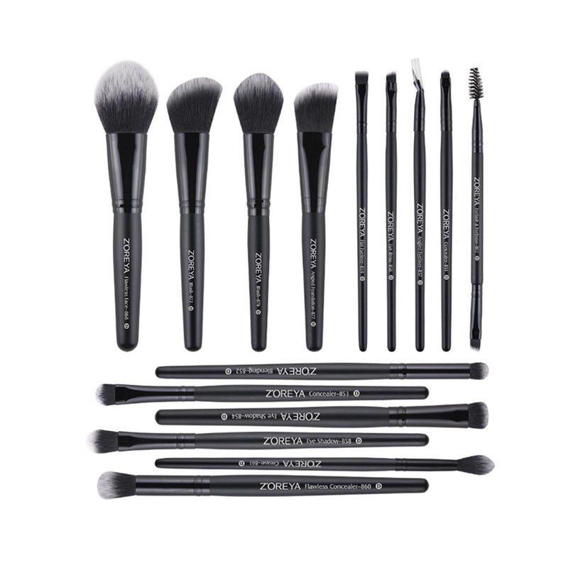 15Pcs Professional Makeup Brush Set Foundation Eye Shadow Beauty Tool Brushes