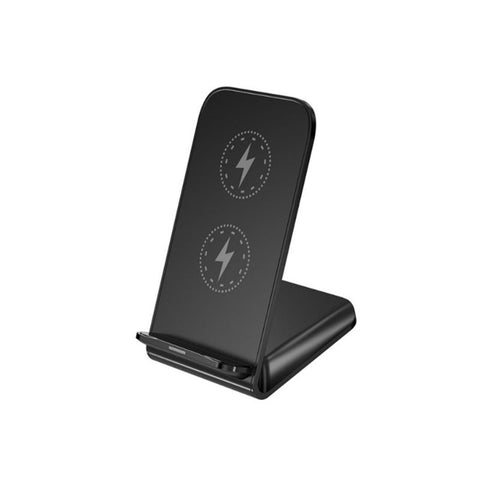 15W Fast Charging Dual Coil Vertical Stand Wireless Charger For Iphone12 Series Huawei Xiaomi Android Phones