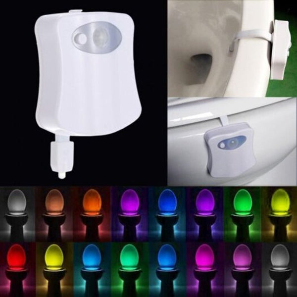 16 Colors Toilet Induction Lamp White