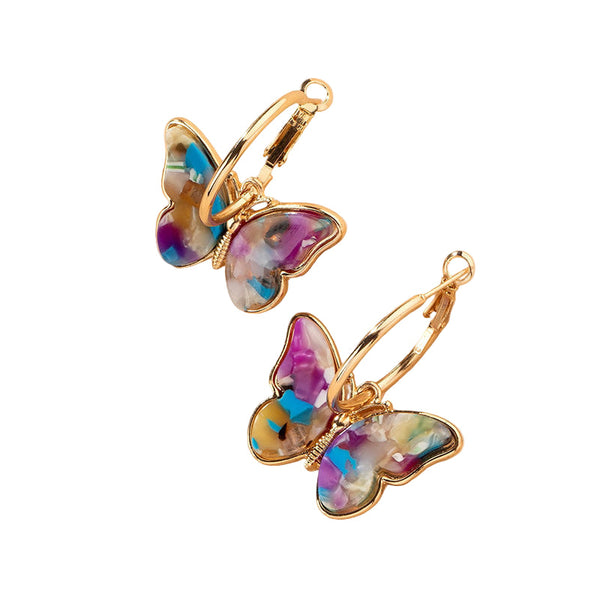 Alloy Advent Calendars With Electroplated Colourful Butterfly Studs Seasonal Decorations