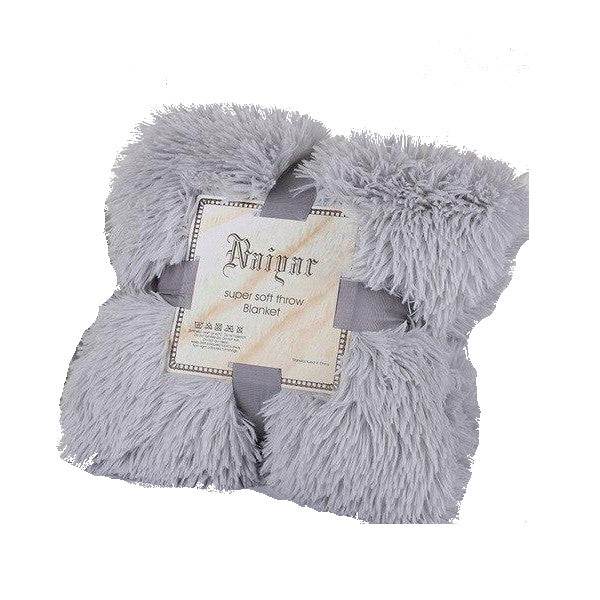 160Cm X 130Cm Soft Fluffy Shaggy Warm Blanket Bedspread Throw