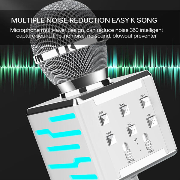 Wireless Bluetooth Condenser Microphone With Integrated Audio Material Information Microphones & Wireless Systems