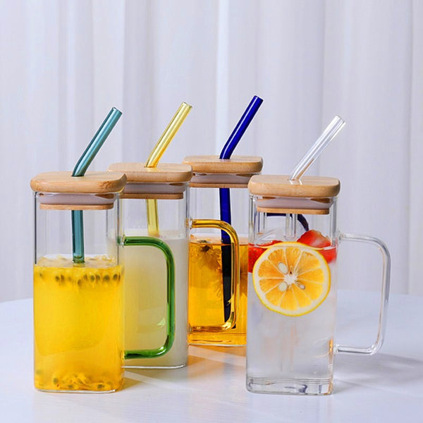 Straw Cup Glass Single Creative Water Gift