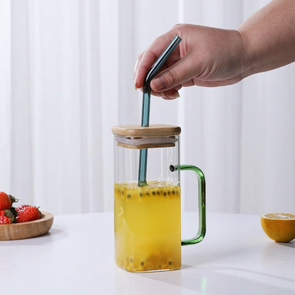 Straw Cup Glass Single Creative Water Gift