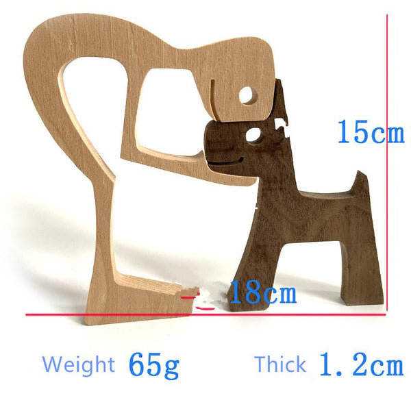 Mini Wooden Puppy Home Office Desktop Nordic Decoration Sculptures & Figurines