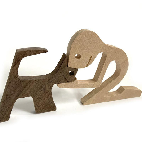 Mini Wooden Puppy Home Office Desktop Nordic Decoration