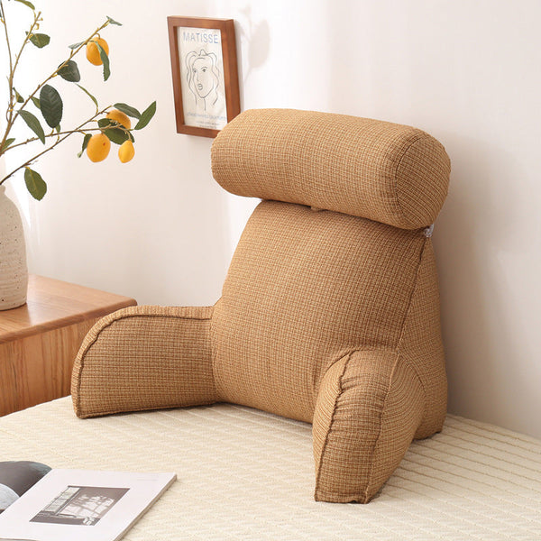 Back Cushion Backrest With Arm Neck Pillow Lumbar Support Reading Seat & Posture Cushions