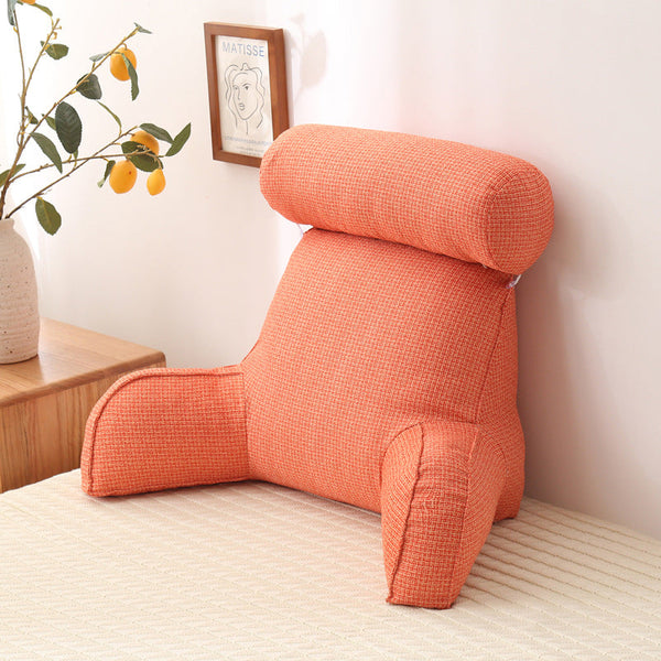 Back Cushion Backrest With Arm Neck Pillow Lumbar Support Reading Seat & Posture Cushions