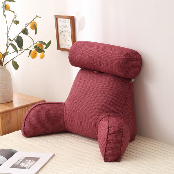 Back Cushion Backrest With Arm Neck Pillow Lumbar Support Reading Seat & Posture Cushions