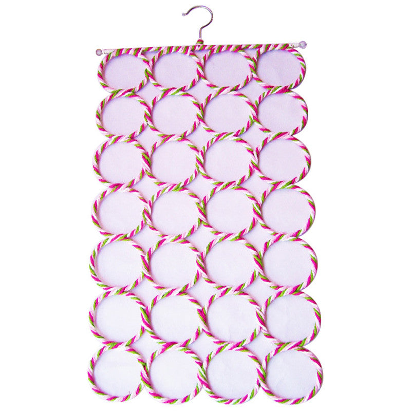 Rope Hanger Silk Scarf Display Stand Folding Home Storage Hanging Tool Hooks & Hangers