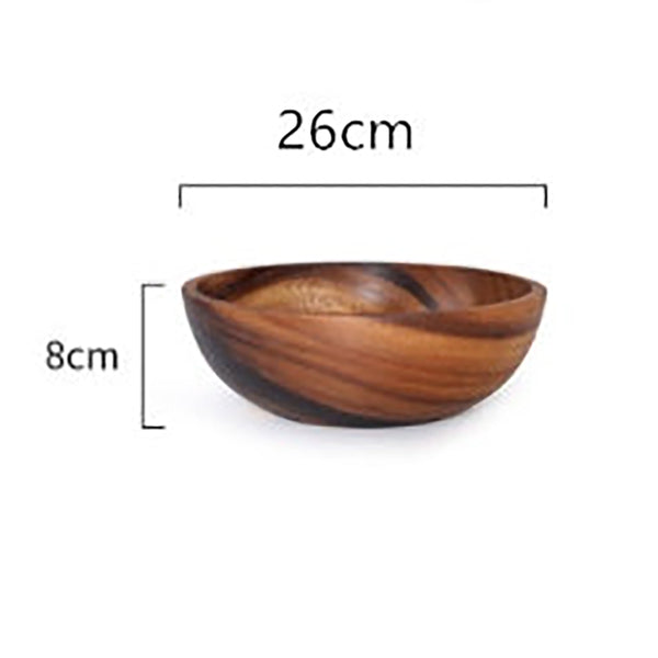 Kitchen Natural Wooden Bowl Household Fruit Salad For Home Restaurant Food Container Utensils Note The Size Hot Bowls