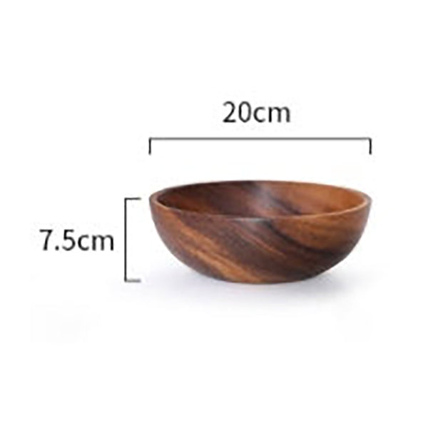 Kitchen Natural Wooden Bowl Household Fruit Salad For Home Restaurant Food Container Utensils Note The Size Hot Bowls