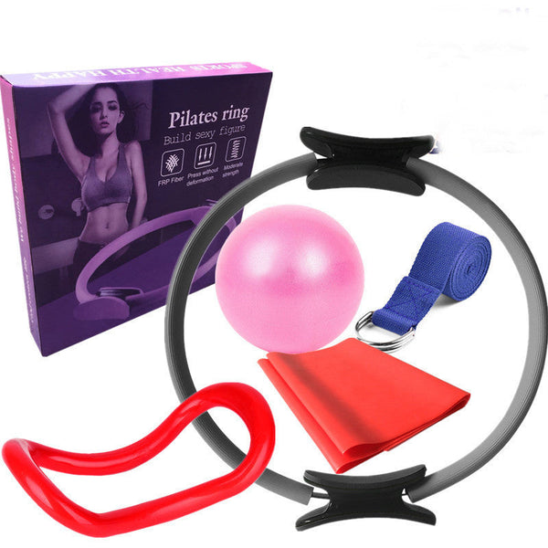 5Pcset Yoga Pilates Fitness Exercise Equipment Pilates Rings