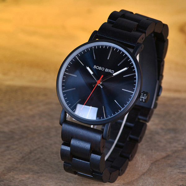 Mens Wood Watch Pastoral Simple Design Fashion Quartz Watches