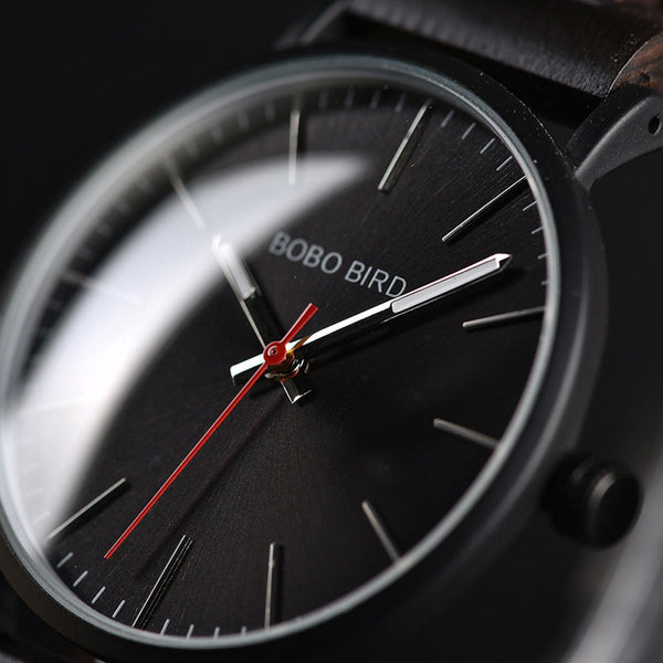 Mens Wood Watch Pastoral Simple Design Fashion Quartz Watches