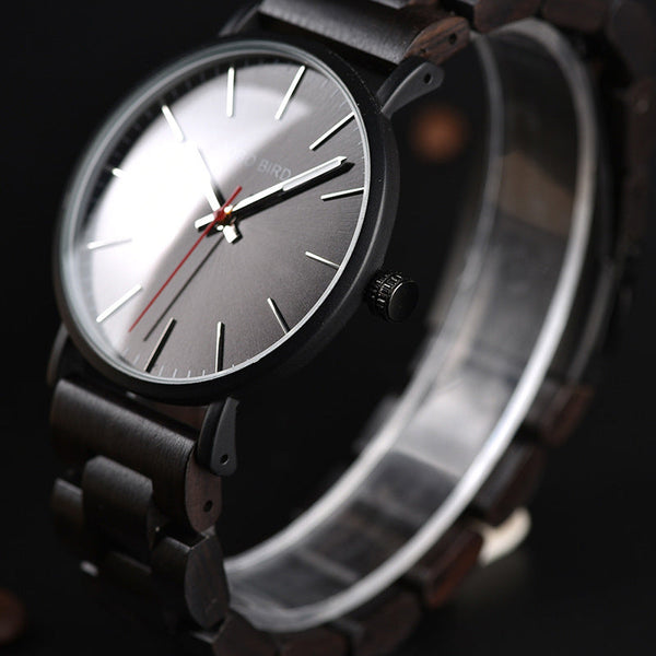 Mens Wood Watch Pastoral Simple Design Fashion Quartz Watches