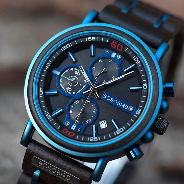 Blue Chronograph Watch Watches