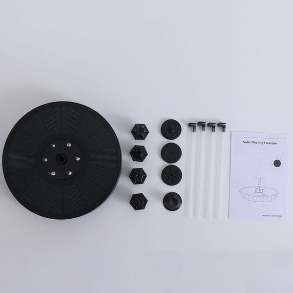 Ponds & Fountain Pumps Solar Fountain Pump With Color Led Light Round Floating Design Eco Friendly