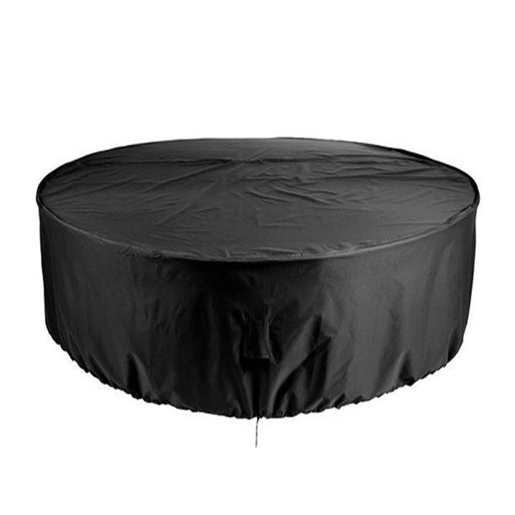 Dustproof Waterproof Black Outdoor Garden Round Table Furniture Cover Outdoor Furniture Covers