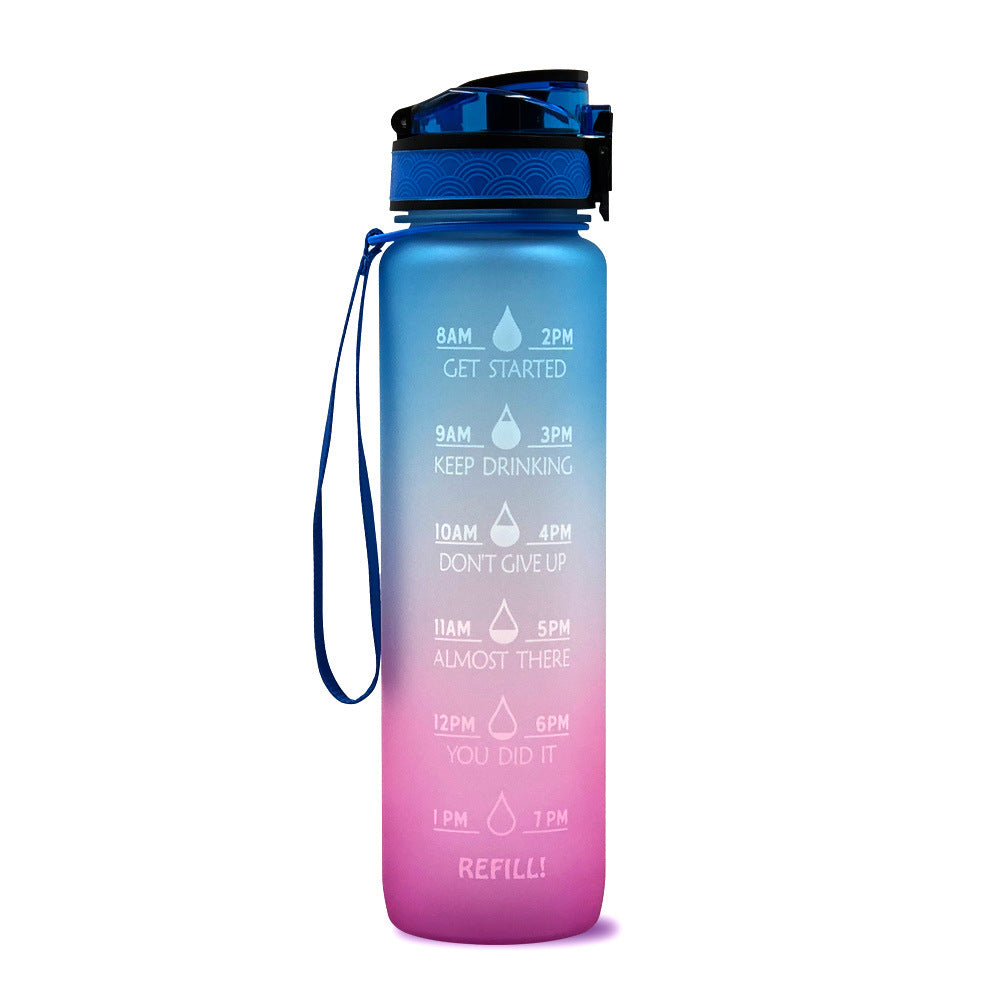 1 Litre Tritan Water Bottle With Time Marker For Sports And Fitness Activities Water Bottles
