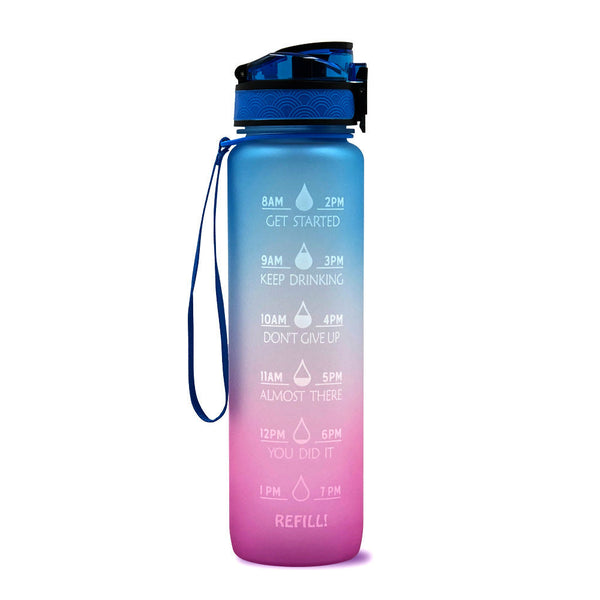 1 Litre Tritan Water Bottle With Time Marker For Sports And Fitness Activities Water Bottles