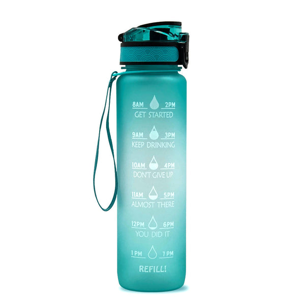 1 Litre Tritan Water Bottle With Time Marker For Sports And Fitness Activities Water Bottles