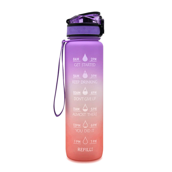 1 Litre Tritan Water Bottle With Time Marker For Sports And Fitness Activities Water Bottles