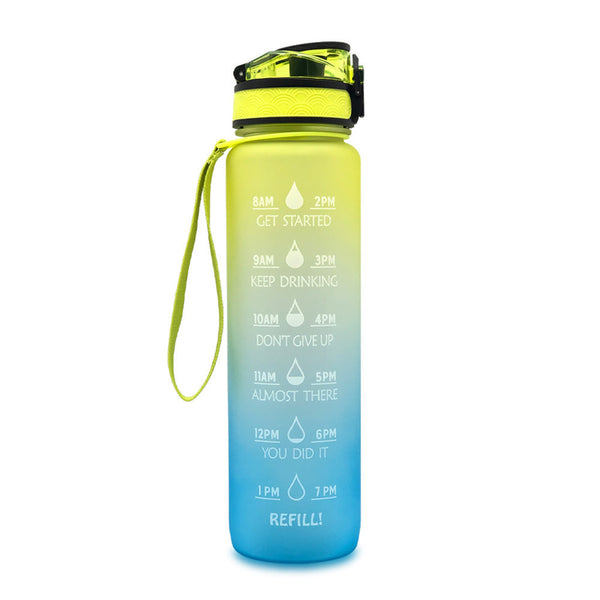 1 Litre Tritan Water Bottle With Time Marker For Sports And Fitness Activities Water Bottles