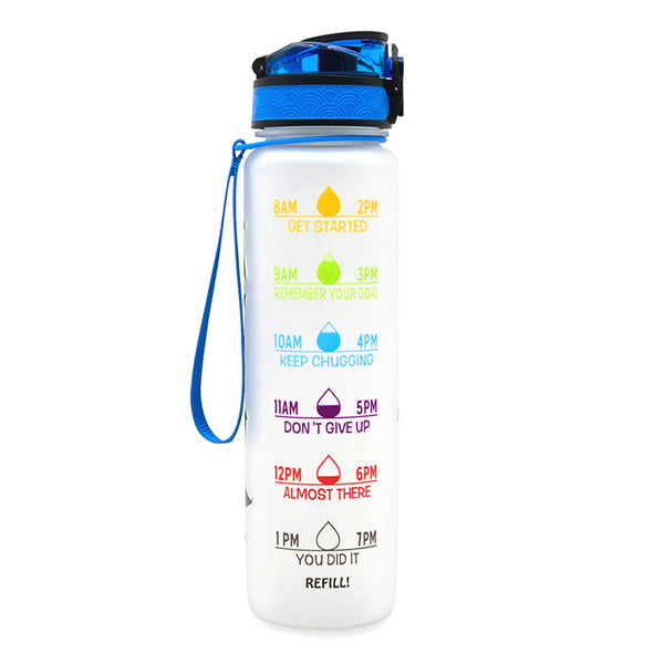 1 Litre Tritan Water Bottle With Time Marker For Sports And Fitness Activities Water Bottles