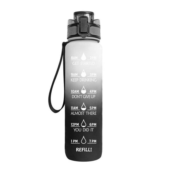 1 Litre Tritan Water Bottle With Time Marker For Sports And Fitness Activities Water Bottles