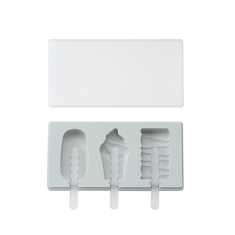 Silicone Animals Shapes Ice Cream Mold With Lid Ice Cubes Trays & Moulds