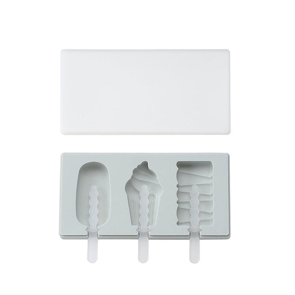 Silicone Animals Shapes Ice Cream Mold With Lid Ice Cubes Trays & Moulds