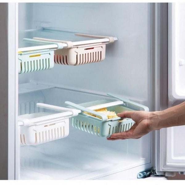 Refrigerator Storage Box Retractable Kitchen Drawer
