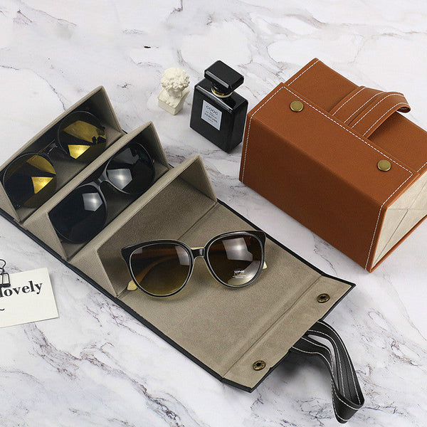 Portable Folding Multi-Slot Sunglasses Organiser Glasses Hanging Display