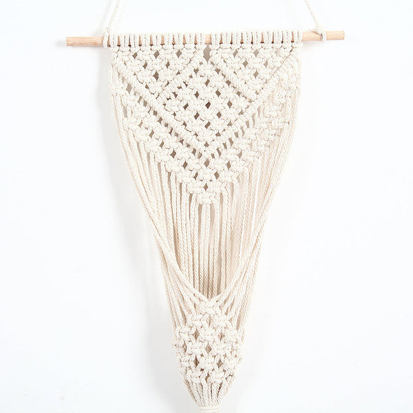Macrame Boho Hanging Flower Basket Woven Wall Vase Home Decor Vases