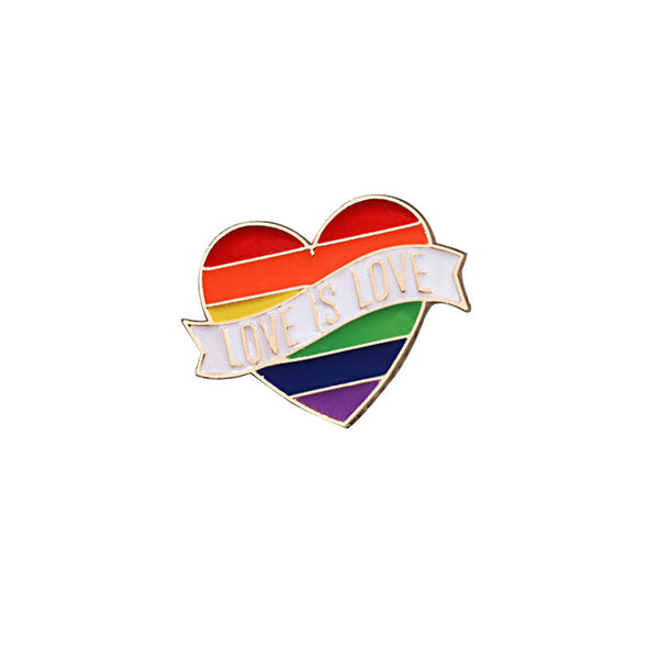 Veile Studios Six Colour Rainbow Corsage Metal Badge Brooch Pin Coat Accessories Jewelry Female Brooches