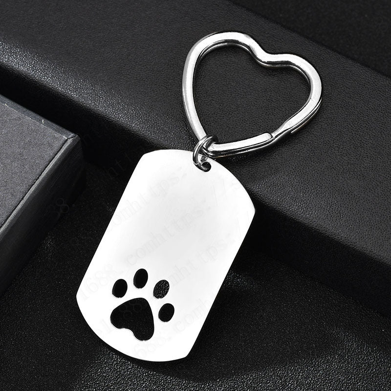 Mipgs Stainless Steel Love Heart Shaped Key Ring Pod