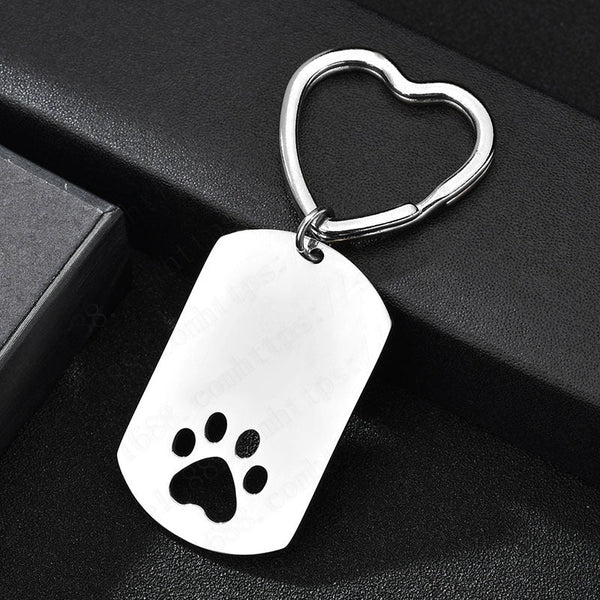 Mipgs Stainless Steel Love Heart Shaped Key Ring Pod