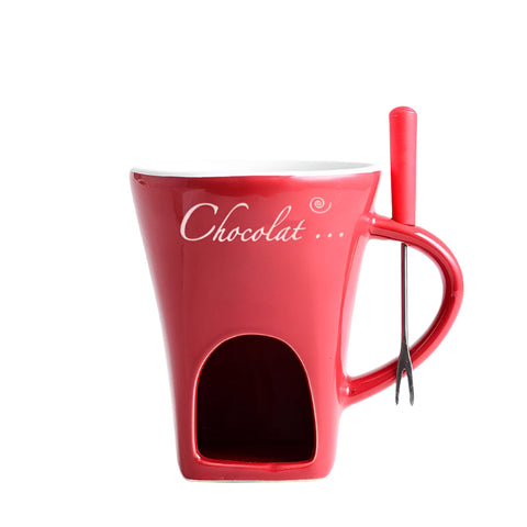 Fondue Mug Set Personal Mini Pots Chocolate Cheese Ice Cream Maker Kit Other Kitchen Gadgets