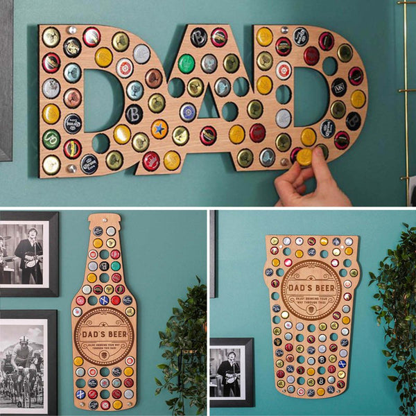 Beer Bottle Cap Collection Bracket Wall Art Decoration Plaques & Signs