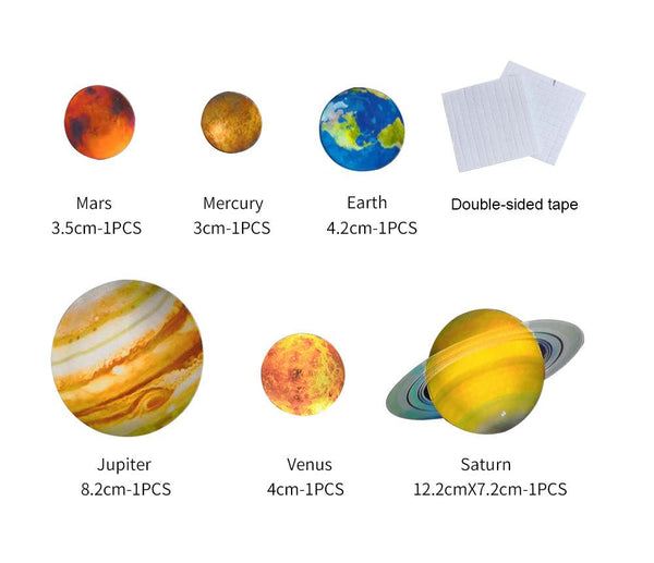 Luminous Glowing Stars And Planets Bedroom Decorations Wall Stickers