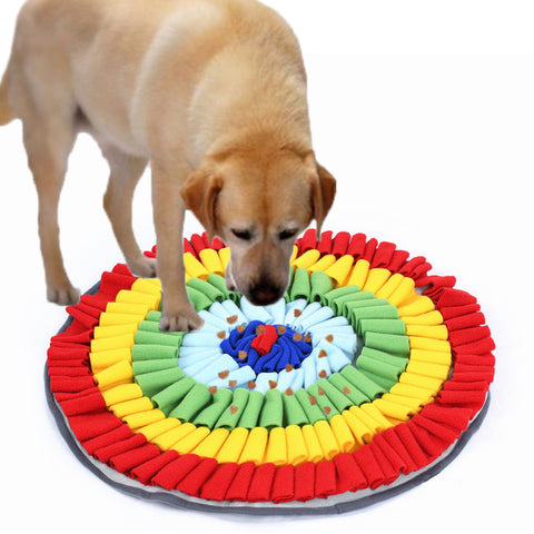 Colourful Rainbow Slow Food Feeder Washable Pet Dog Snuffle Mat