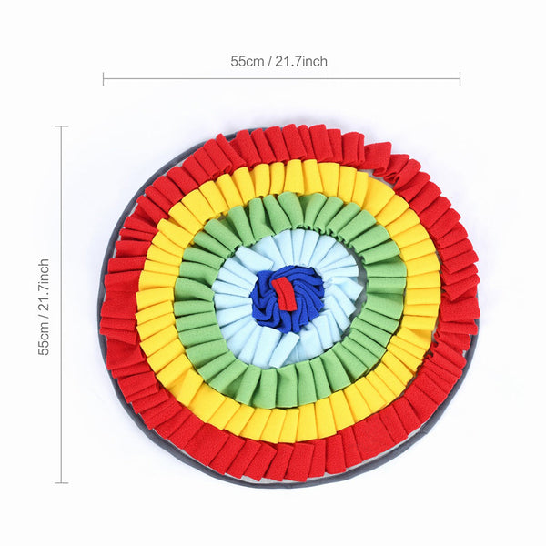 Colourful Rainbow Slow Food Feeder Washable Pet Dog Snuffle Mat Dog Snuffle Mats