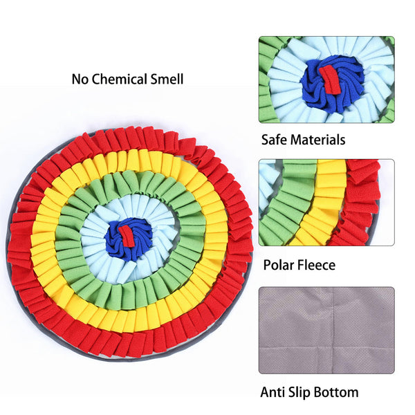 Colourful Rainbow Slow Food Feeder Washable Pet Dog Snuffle Mat Dog Snuffle Mats