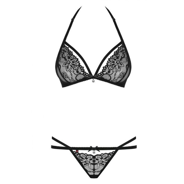 2 Pc Set 838 Black Bras & Bra Sets