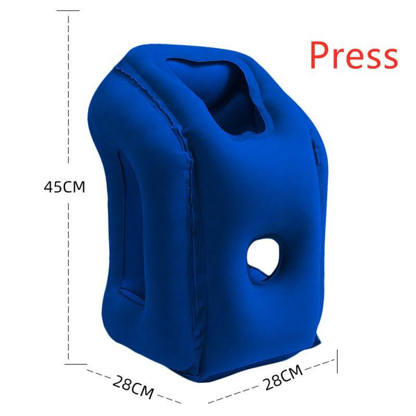 Inflatable Travel Pillow Portable Travelling Head Support Cushion