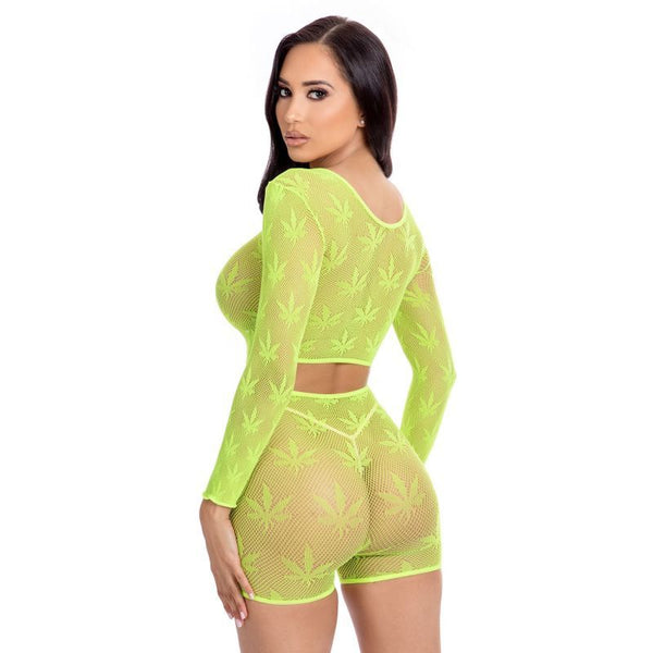 Leaf It To Me Short Set Green Shorts