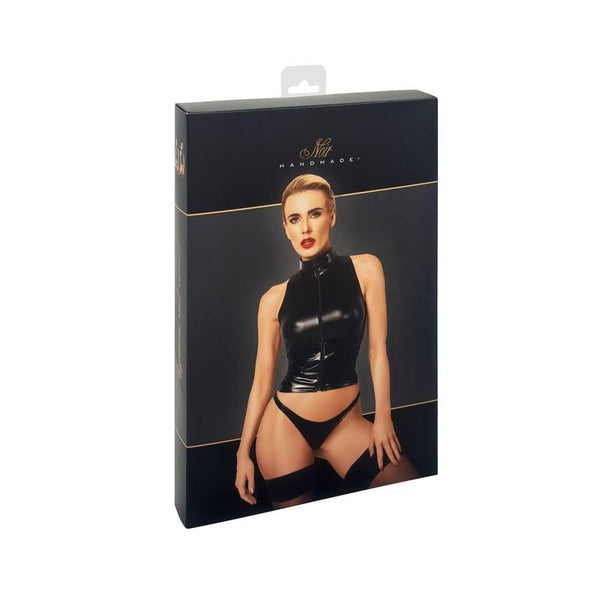 Glam Wetlook Top Vinyl Corset Bodysuits