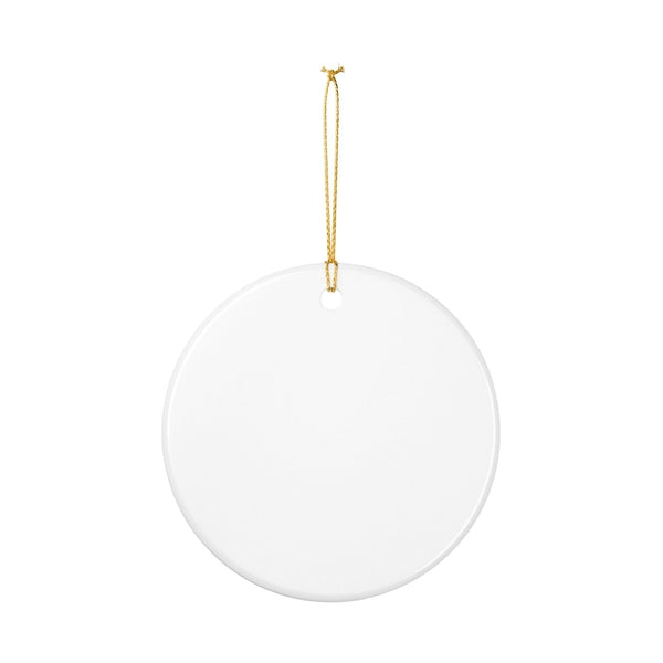 Gingerbread Wreath Ceramic Ornament | Personalized Name Christmas Holiday Decor Seasonal Decorations