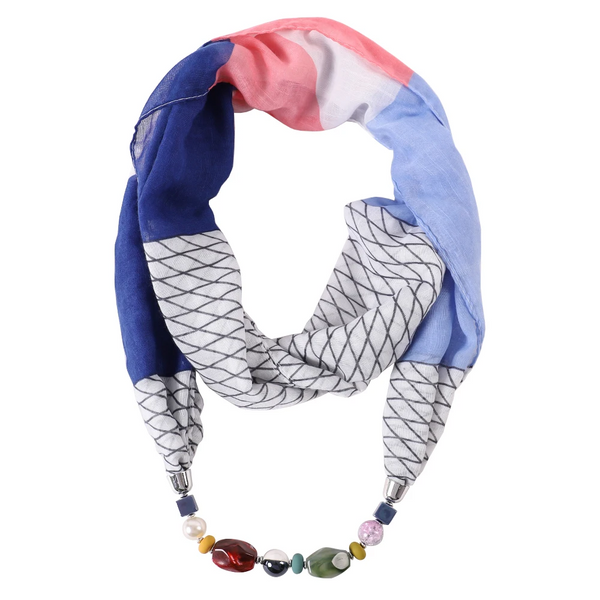 Runmeifa Solid Color Jewelry Statement Necklace Pendant Scarf Women Bohemia Neckerchief Foulard Femme Accessories Hijab Stores Scarves & Wraps